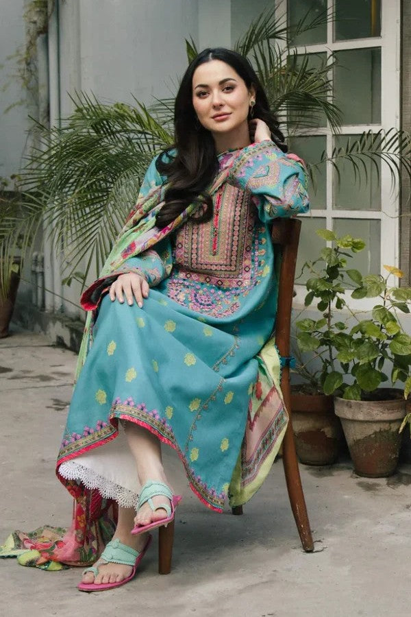 Zara Shahjahan 3 Piece Unstitched Lawn Embroidered Suit