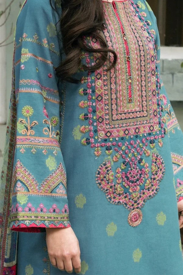 Zara Shahjahan 3 Piece Unstitched Lawn Embroidered Suit