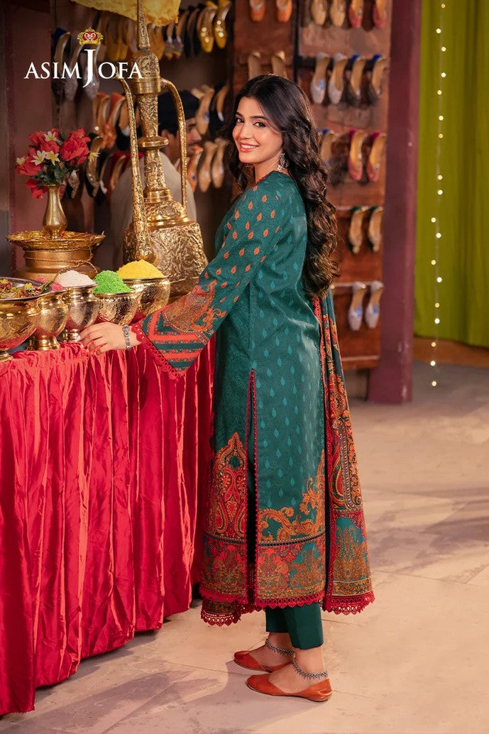 Asim Jofa 3 Piece Unstitched Lawn Digital Print Suit