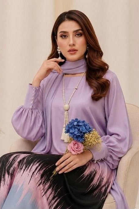 3 Piece Unstitched Silk Suit