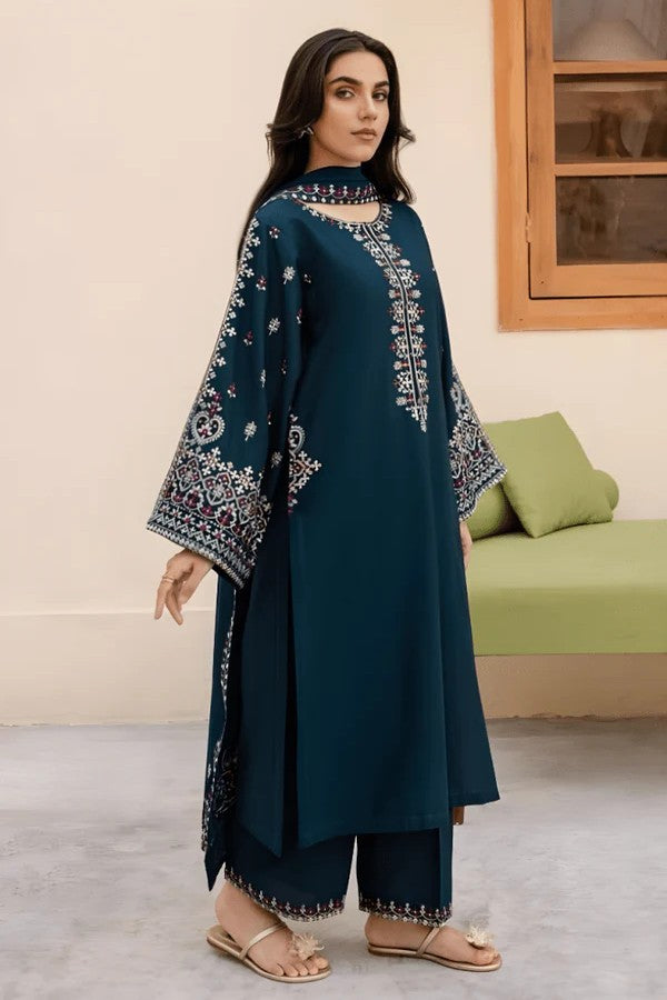 Satrang 3 Piece Unstitched Embroidered Suit
