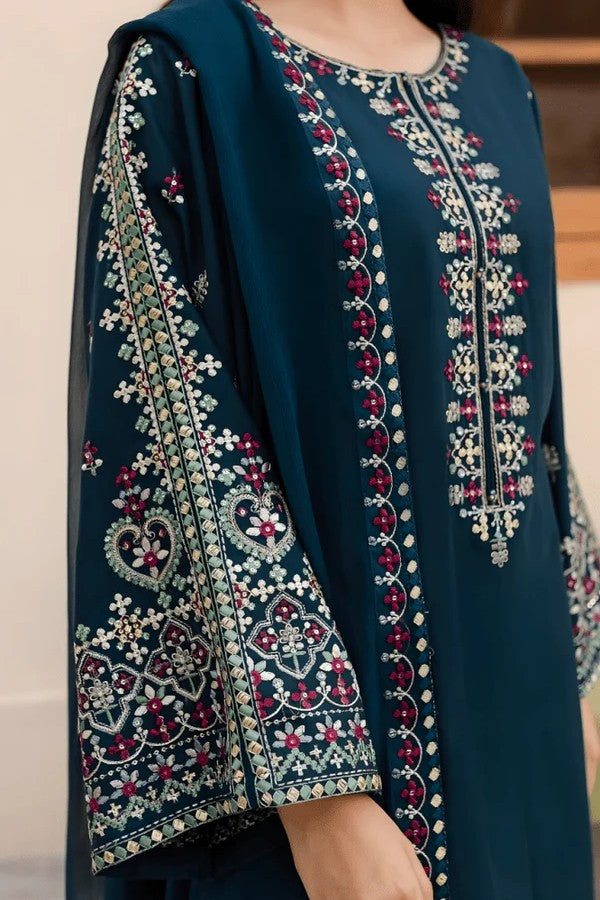 Satrang 3 Piece Unstitched Embroidered Suit