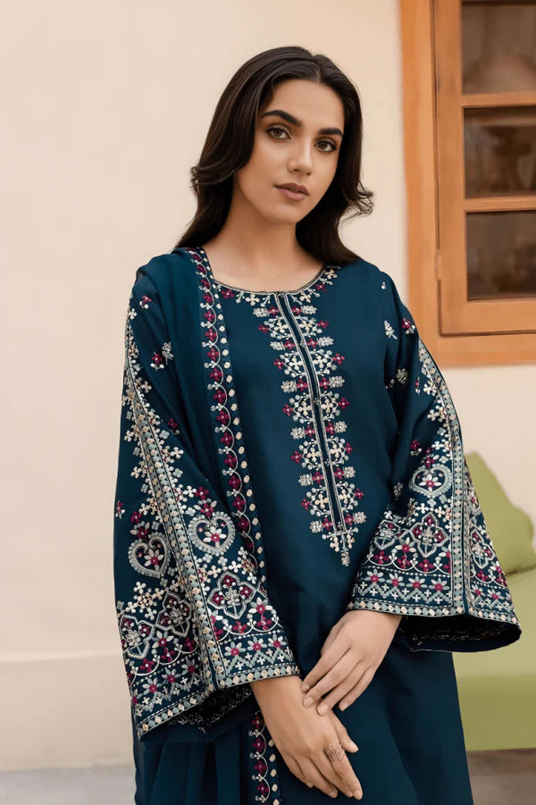 Satrang 3 Piece Unstitched Embroidered Suit
