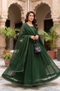 3 Piece - Stitched Premium Chiffon Anarkali Frock