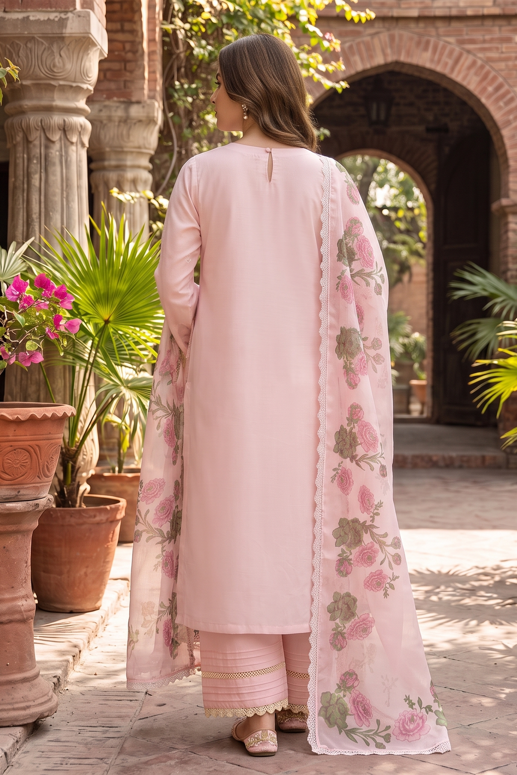 3 Piece - Embroidered Premium Cotton Suit