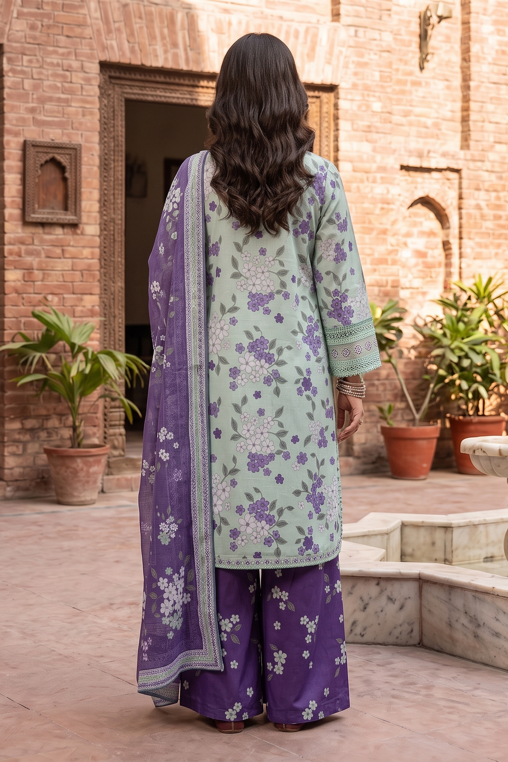 3 Piece - Stitched Lawn Digital Print Suit