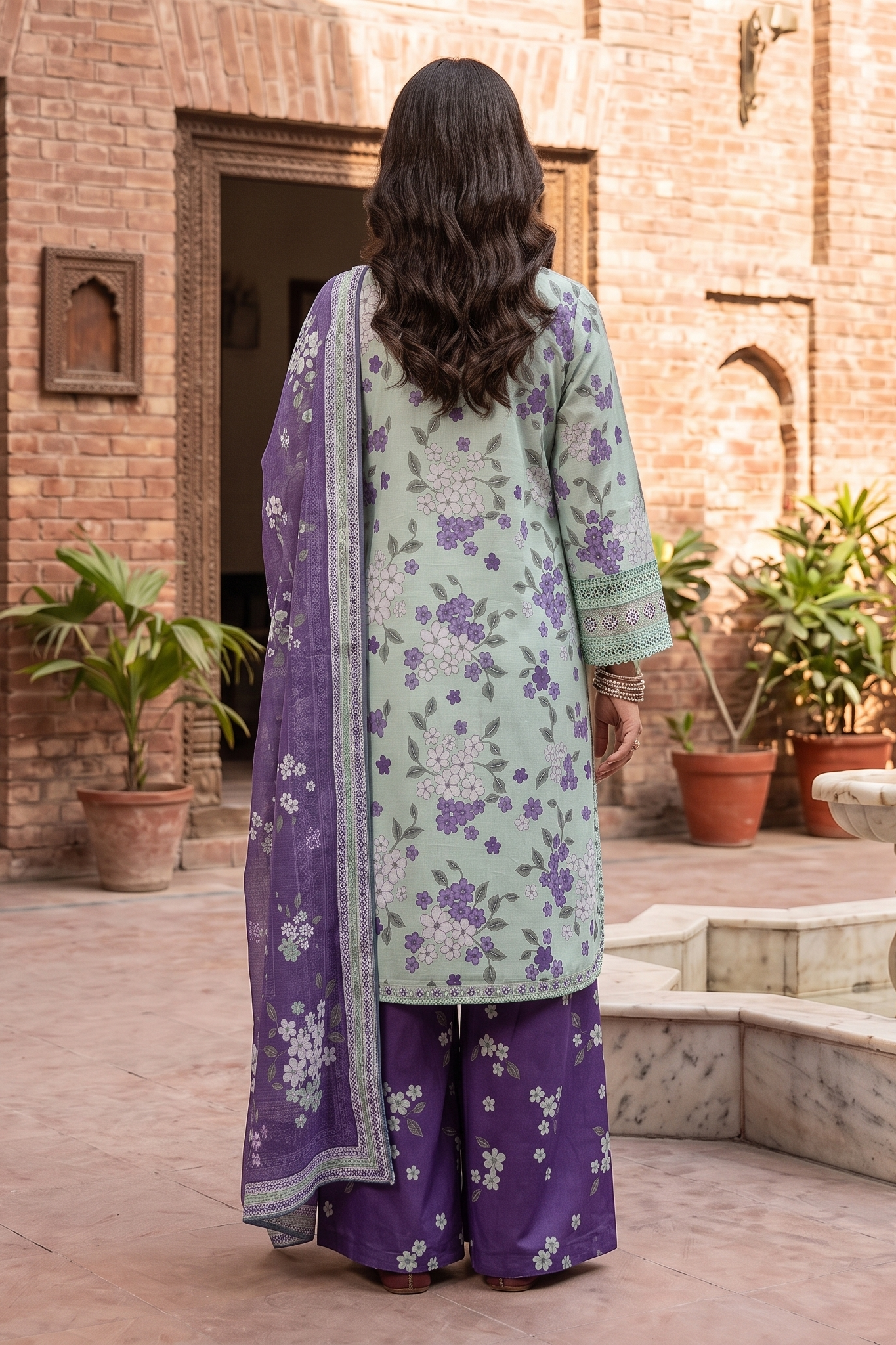 3 Piece - Stitched Lawn Digital Print Suit