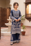 3 Piece Silk Embroidered Stitched Short Shirt