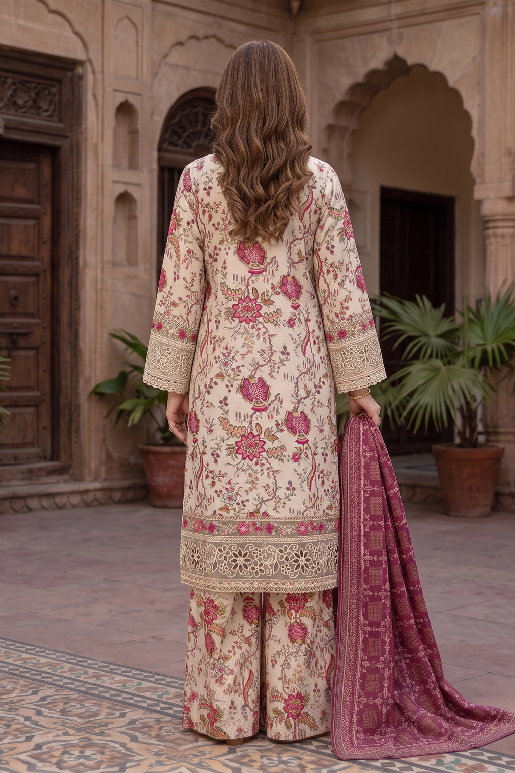 3 Piece - Stitched Lawn Digital Print Suit