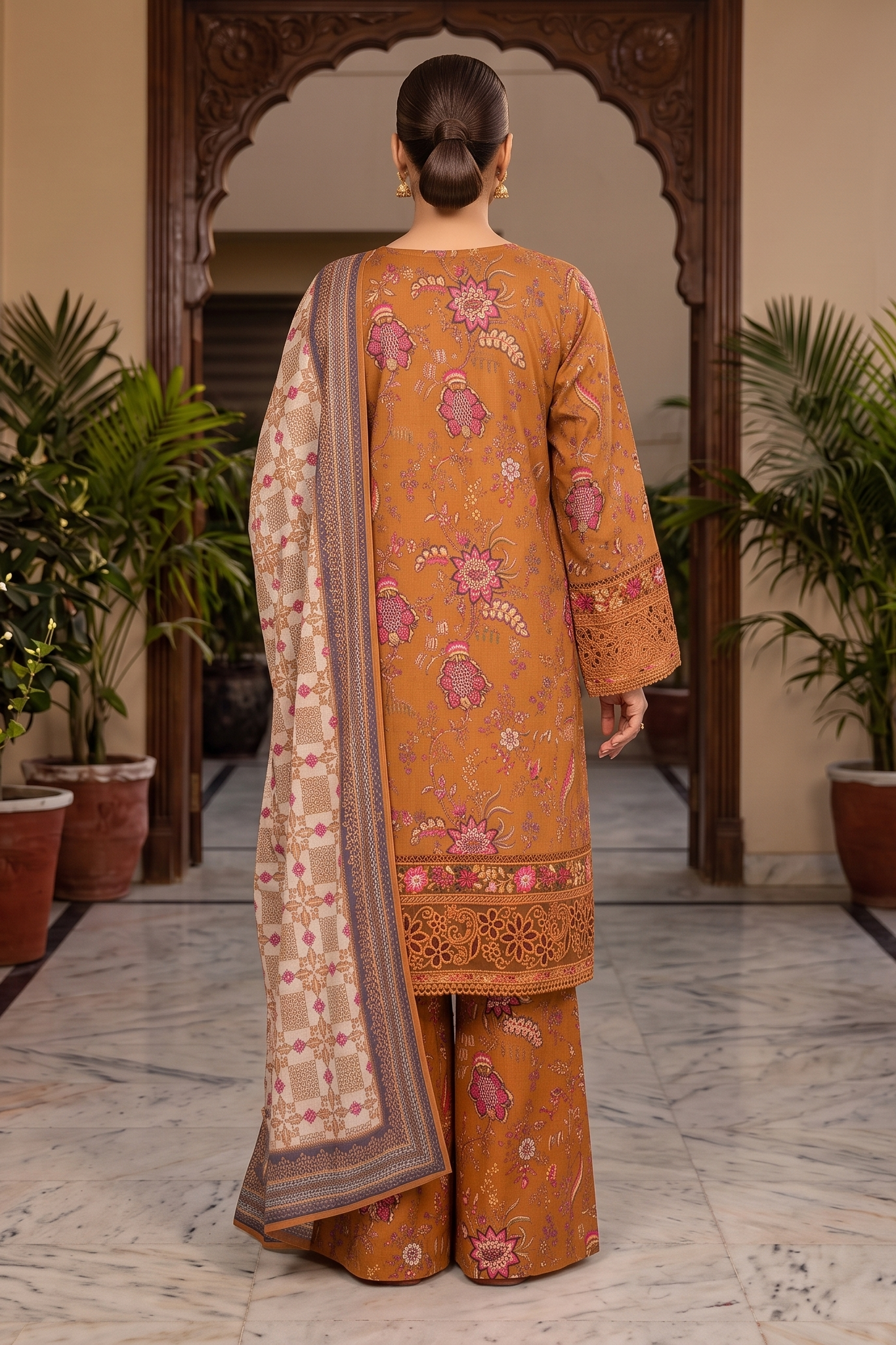 3 Piece - Stitched Lawn Digital Print Suit
