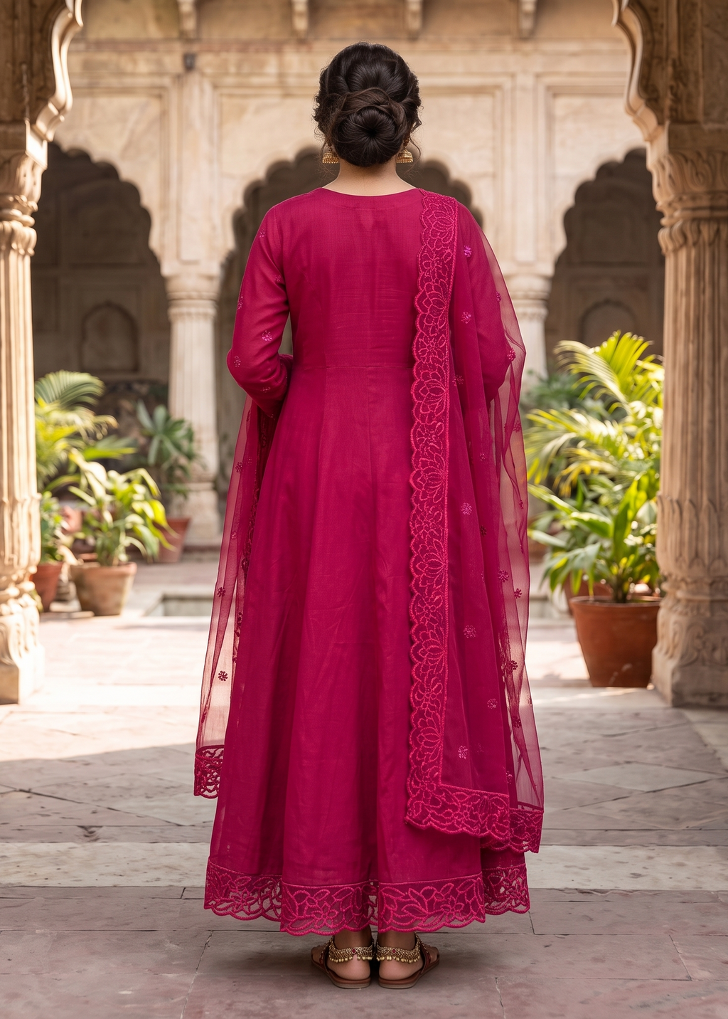 3 Piece - Embroidered Premium Cotton Maxi