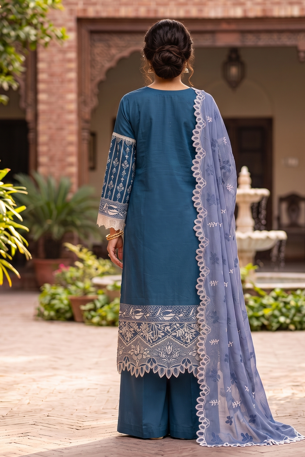 3 Piece - Stitched Embroidered Premium Cotton Suit