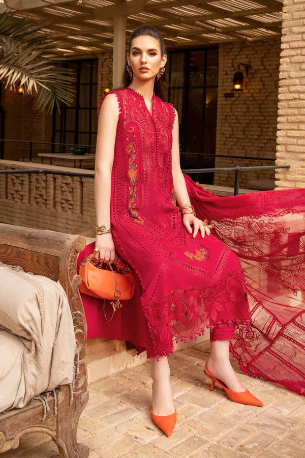 Maria B 3 Piece Unstitched Lawn Embroidered Suit