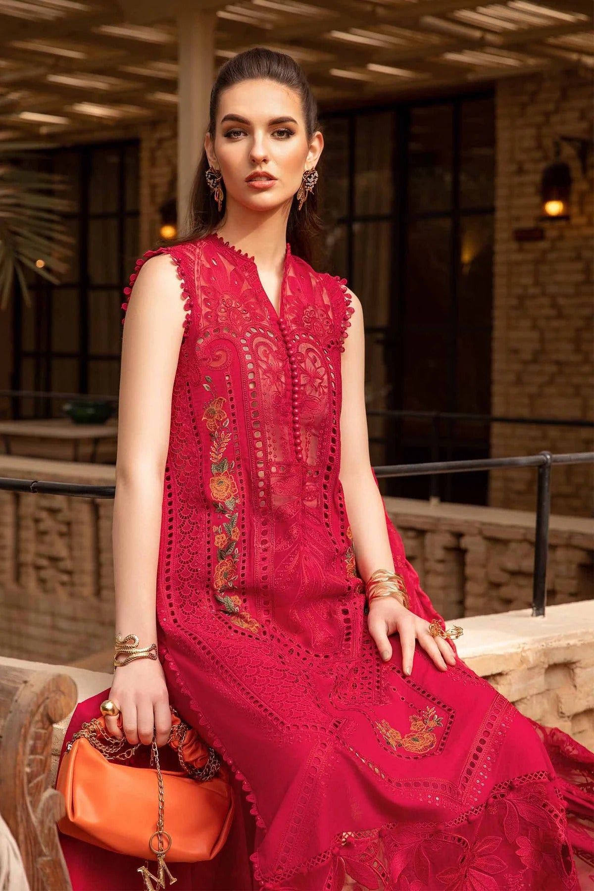 Maria B 3 Piece Unstitched Lawn Embroidered Suit