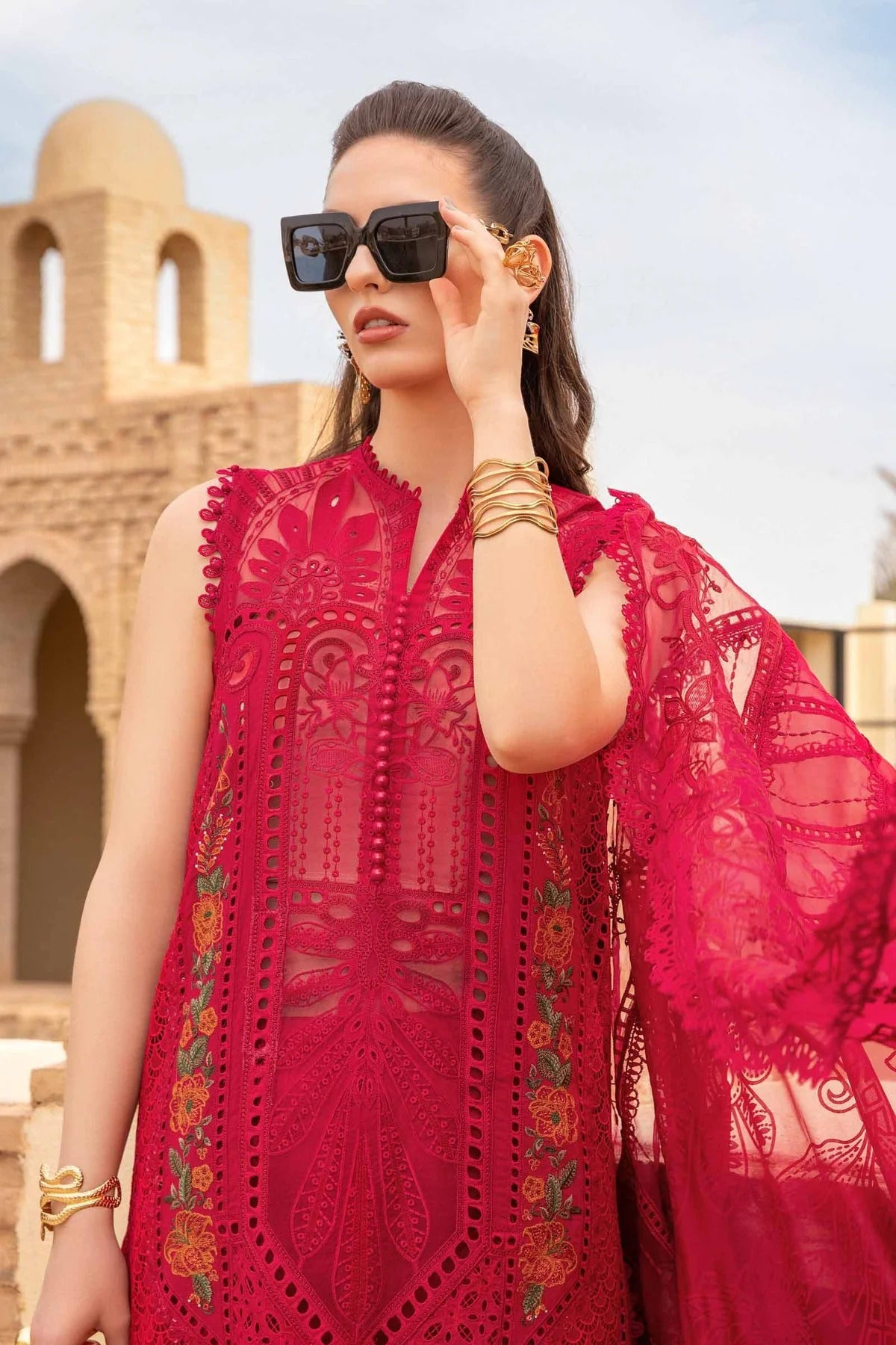 Maria B 3 Piece Unstitched Lawn Embroidered Suit