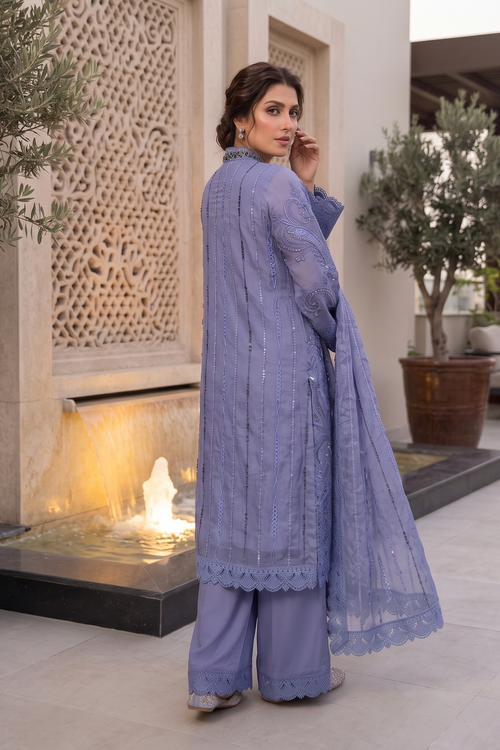 3 Piece - Embroidered Fancy Organza Suit