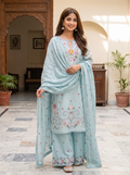 3 Piece - Embroidered Premium Cotton Suit