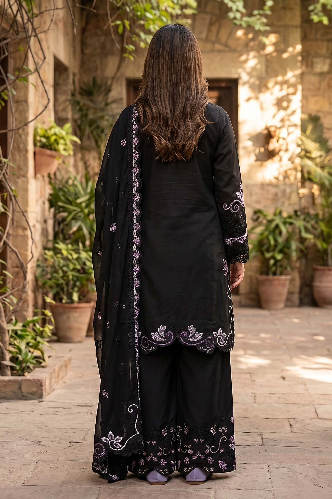 3 Piece - Stitched Embroidered Premium Cotton Suit