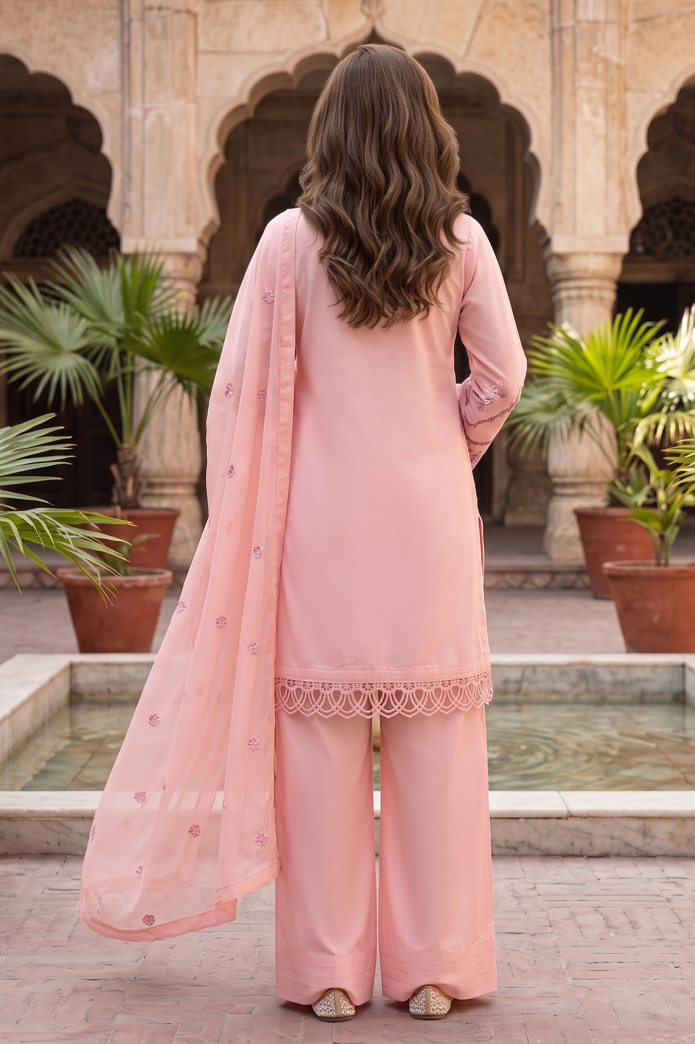 3 Piece - Stitched  Embroidered Premium Cotton Suit