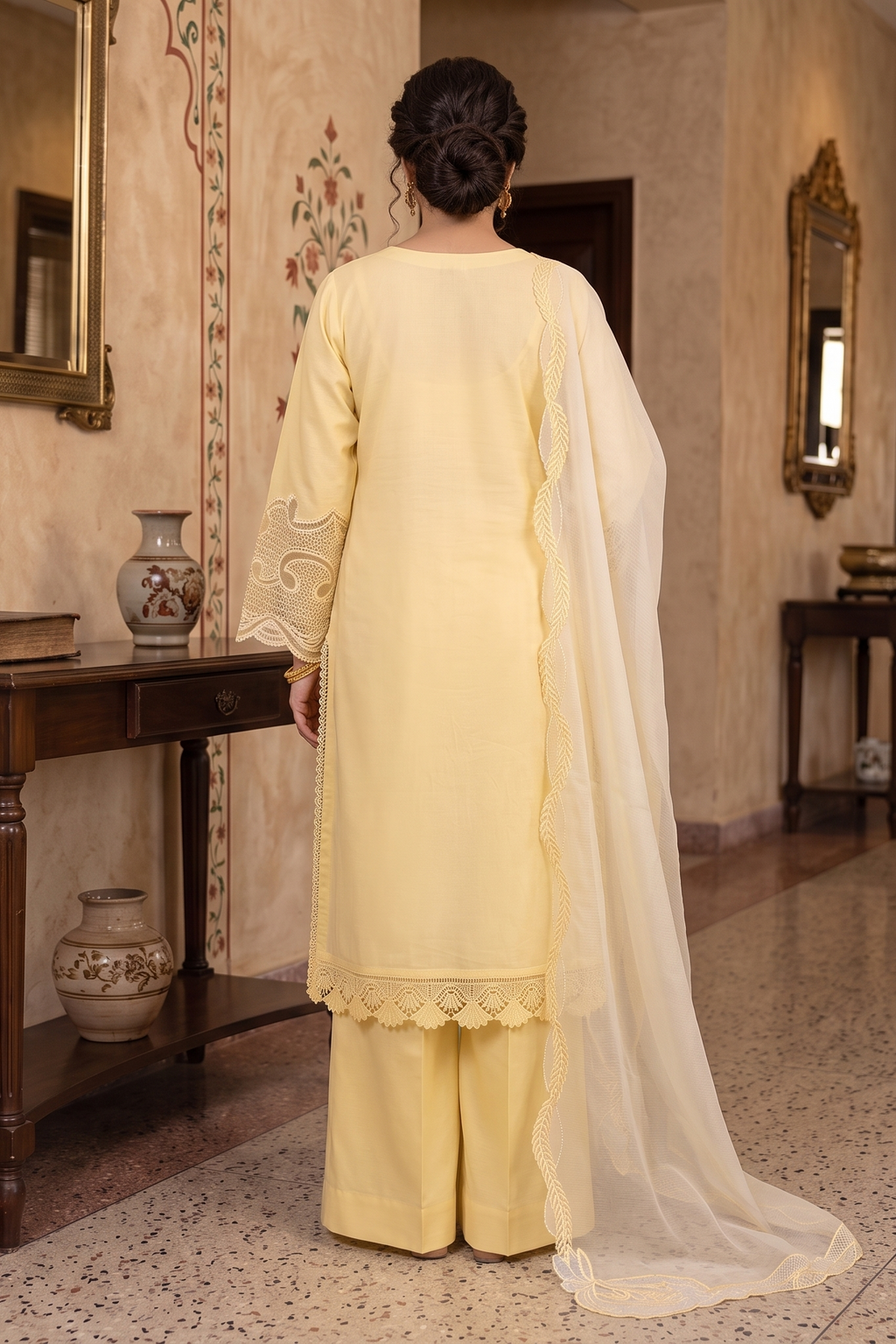 3 Piece - Stitched Embroidered Premium Cotton Suit