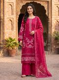 3 Piece - Embroidered Premium Cotton Suit