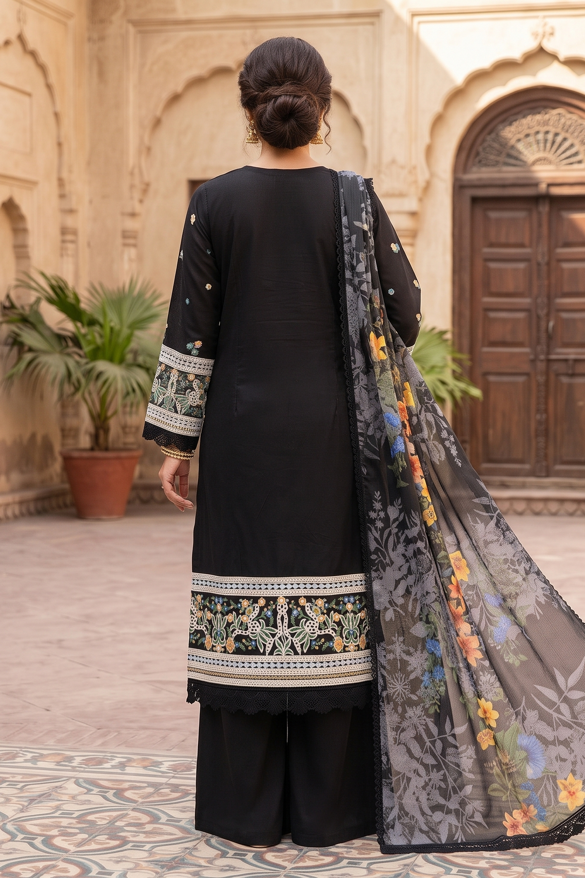 3 Piece - Stitched Embroidered Premium Cotton Suit