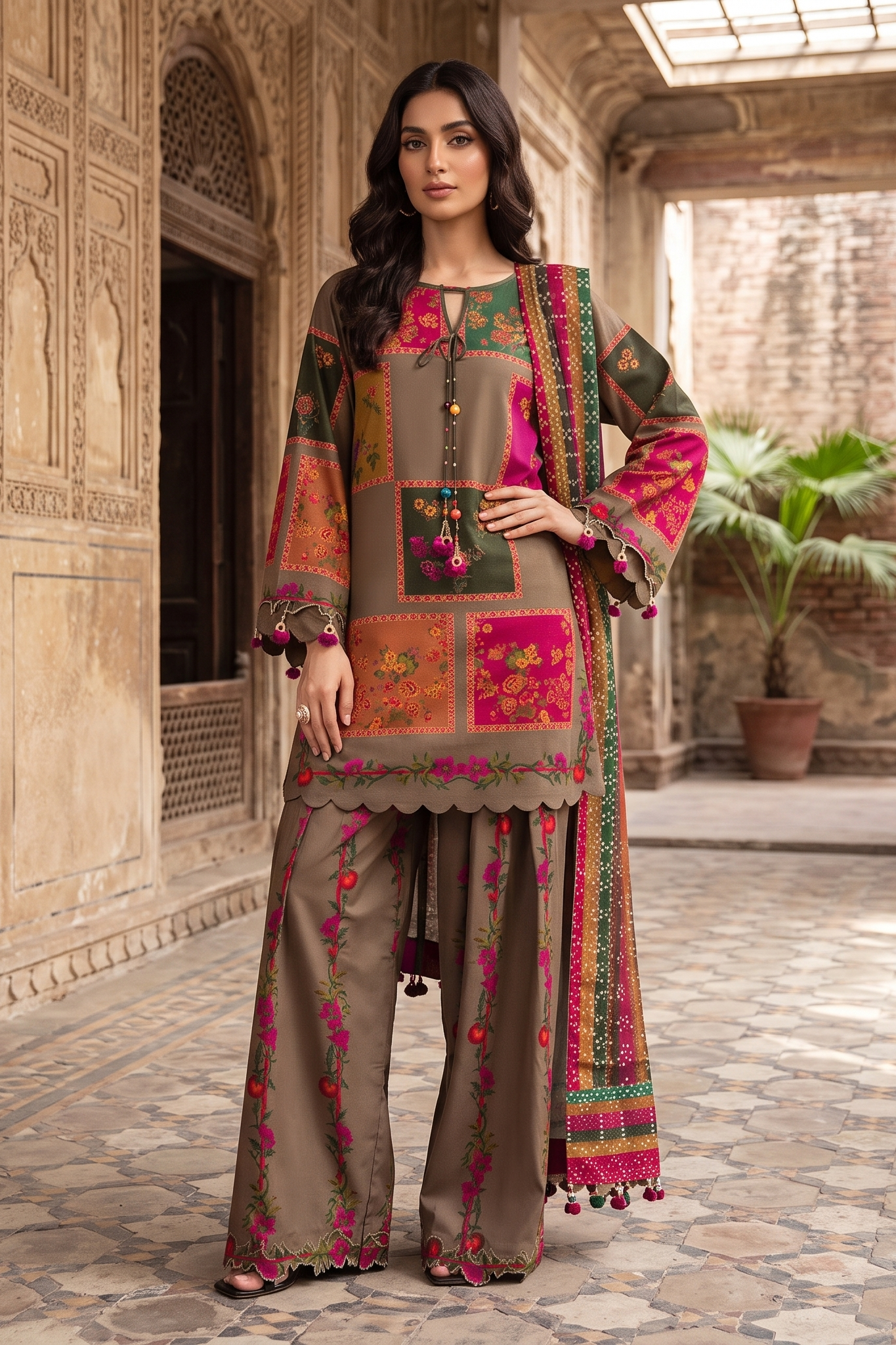 Charizma 3 Piece Unstitched Silk Suit