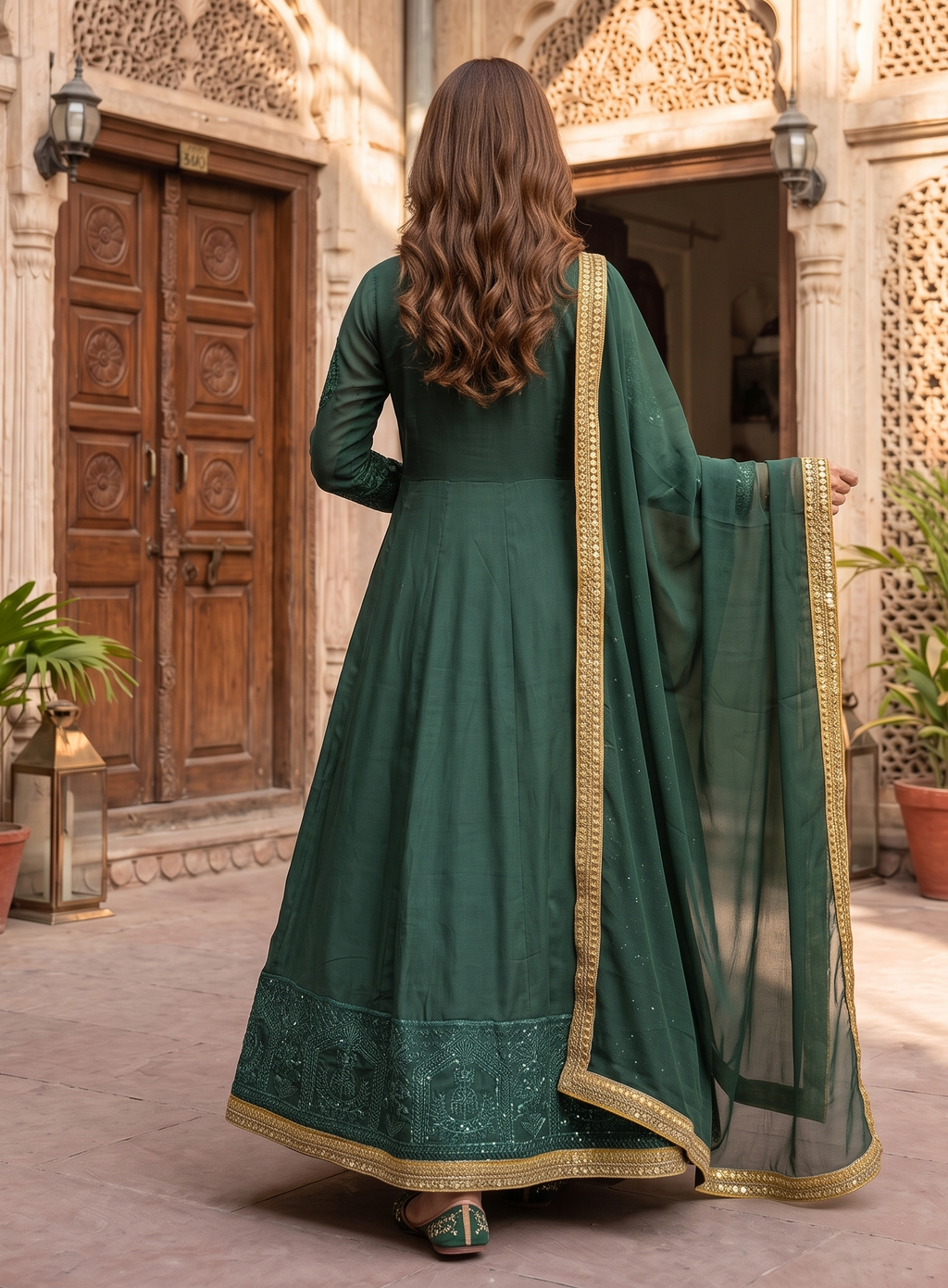 3 Piece - Embroidered Premium Cotton Maxi