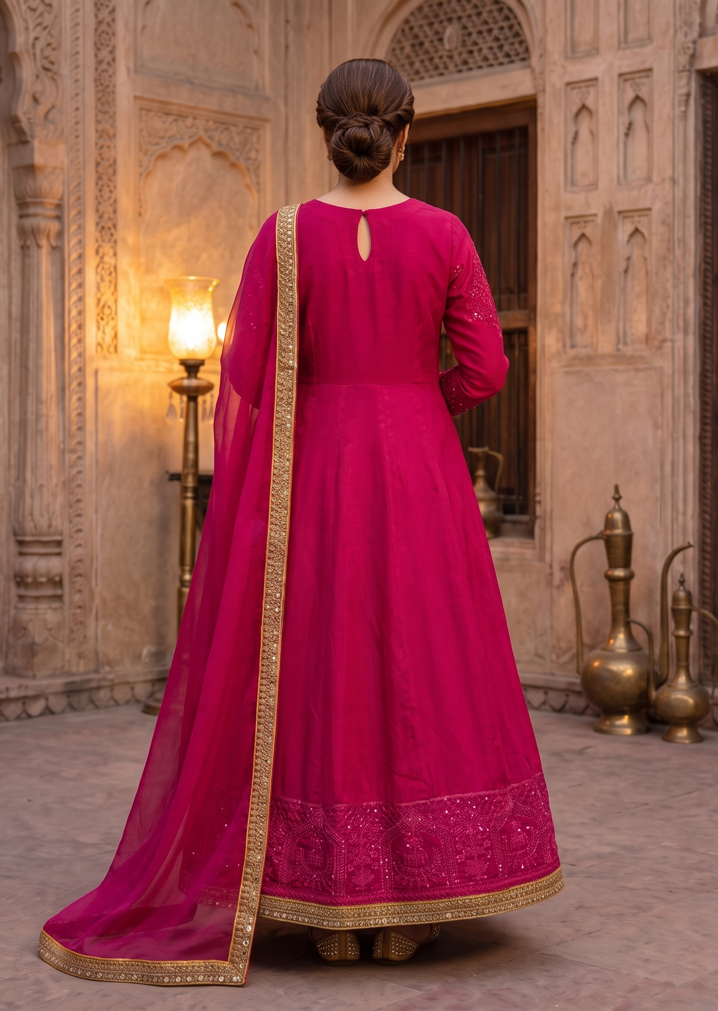 3 Piece - Embroidered Premium Cotton Maxi
