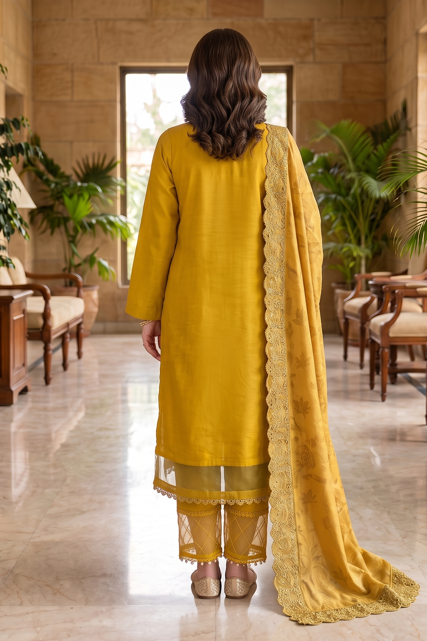 3 Piece - Stitched Embroidered Fancy Organza Suit