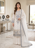 3 Piece - Embroidered Premium Cotton Suit