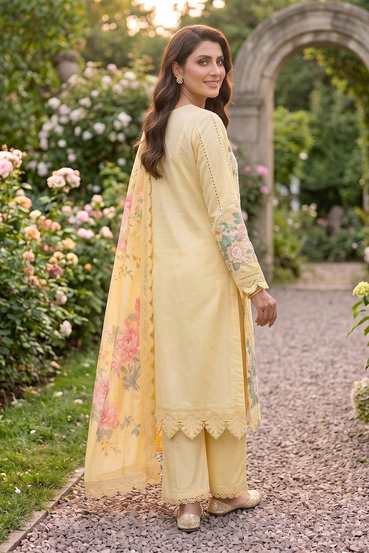 3 Piece - Stitched Embroidered Fancy Organza Suit